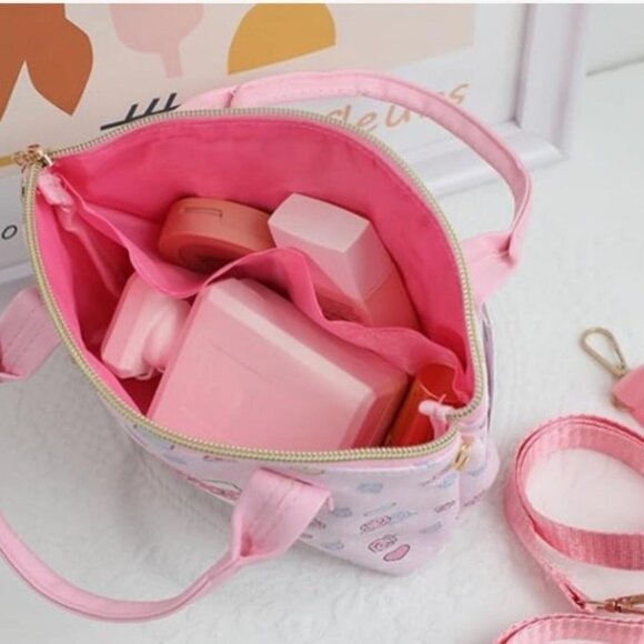 Hello Kitty Pink Canvas Messenger Bag for Women – Cute Shoulder Purse & Portable - Picture 3 of 4